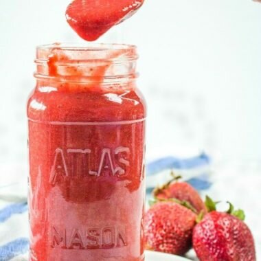 Our favorite Low Carb Strawberry Sauce is quick, versatile and deliciously fresh. Use it over pancakes, as a spread or even to make ice cream!